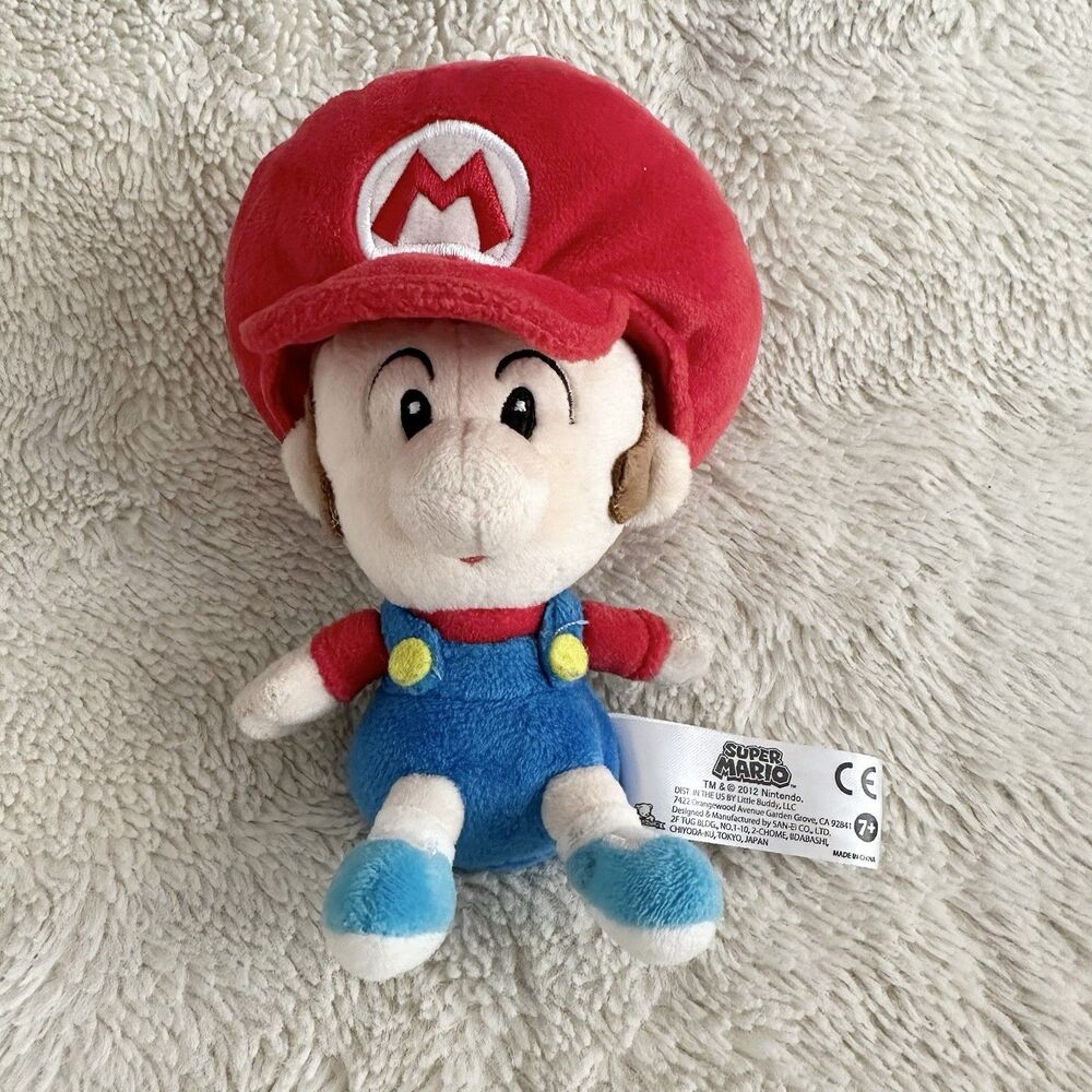 Super Mario Bros Baby Plush Toy San-ei Little Buddy 5.5” Plush Doll